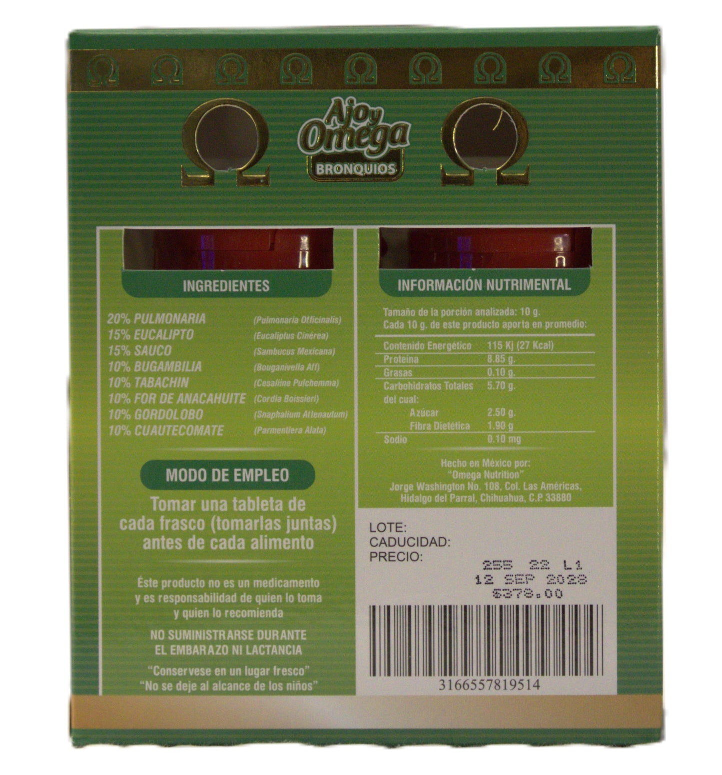 Ajo y Omega Bronquios