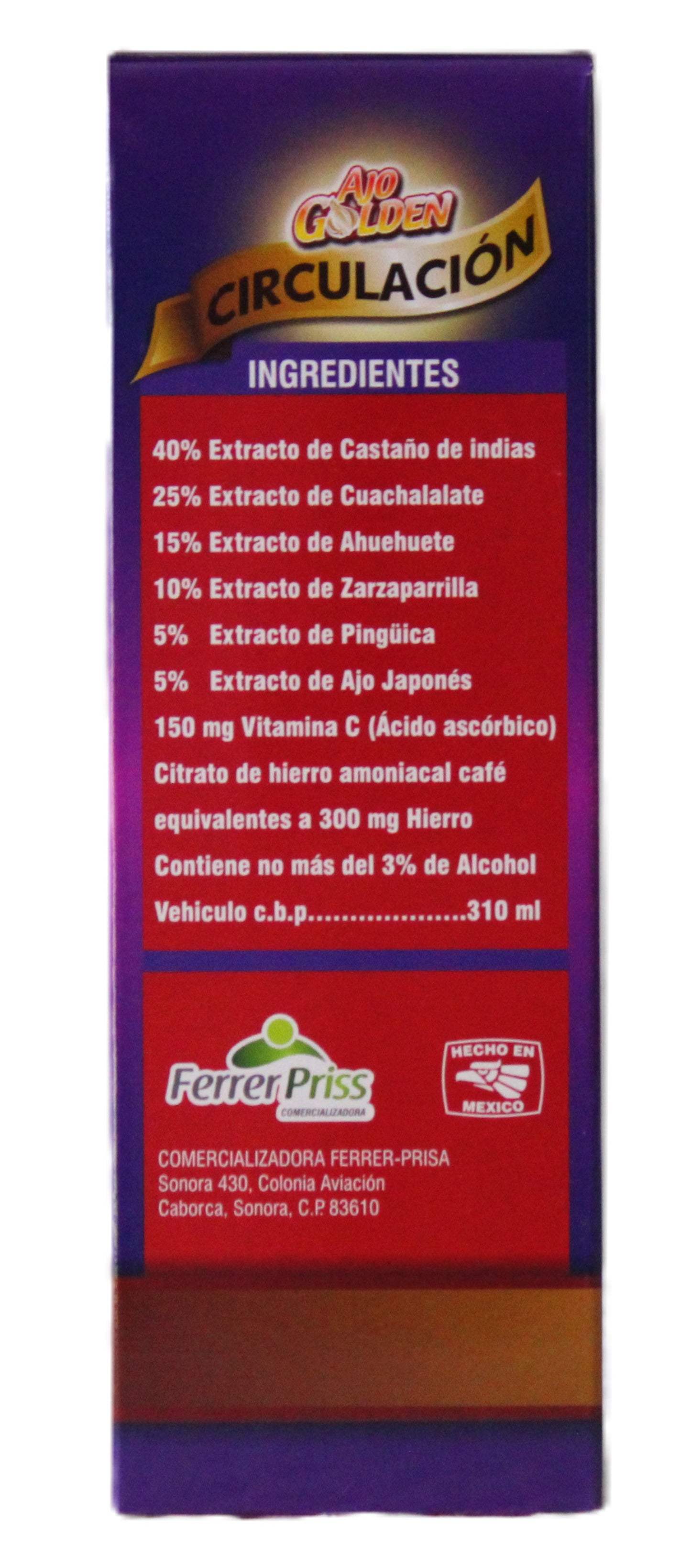 Ajo Golden-Jarabe Circulación