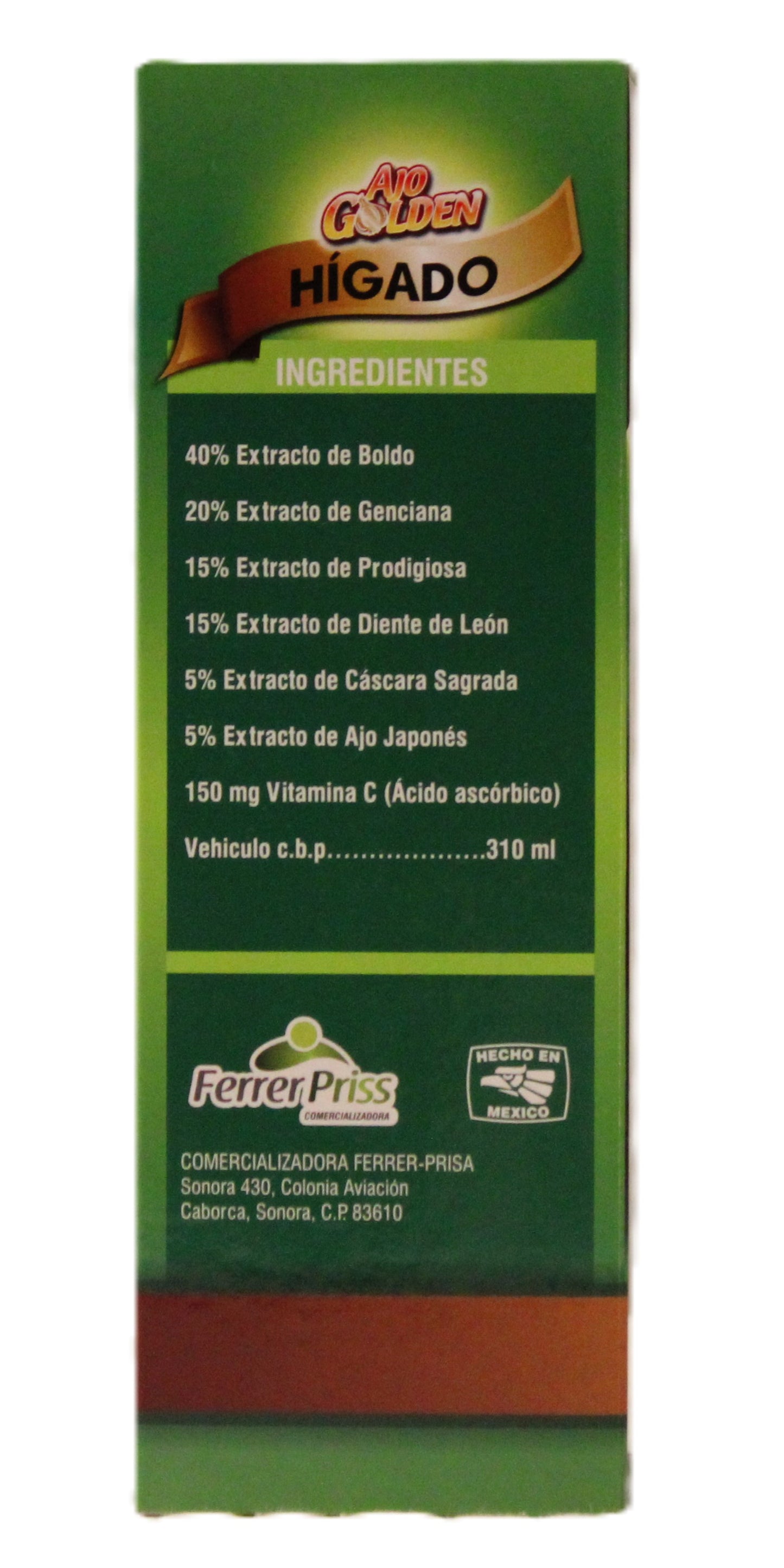 Ajo Golden-Jarabe Higado
